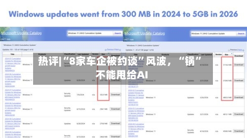 热评|“8家车企被约谈	”风波	，“锅”不能甩给AI-第2张图片