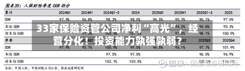 33家保险资管公司净利“高光”，经营分化！投资能力孰强孰弱？-第3张图片