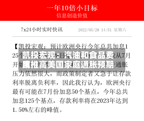 凯投宏观:汽油和食品费用
或推高美国家庭通胀预期-第2张图片