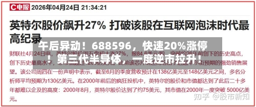 午后异动！688596，快速20%涨停！第三代半导体，一度逆市拉升！-第2张图片