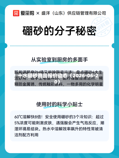 十水硼砂商品报价动态(2026-06-20)-第1张图片