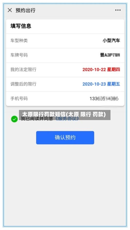 太原限行罚款短信(太原 限行 罚款)