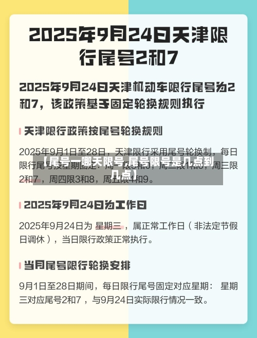 【尾号一哪天限号,尾号限号是几点到几点】