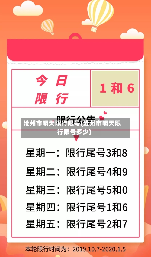 沧州市明天限行限号(沧州市明天限行限号多少)
