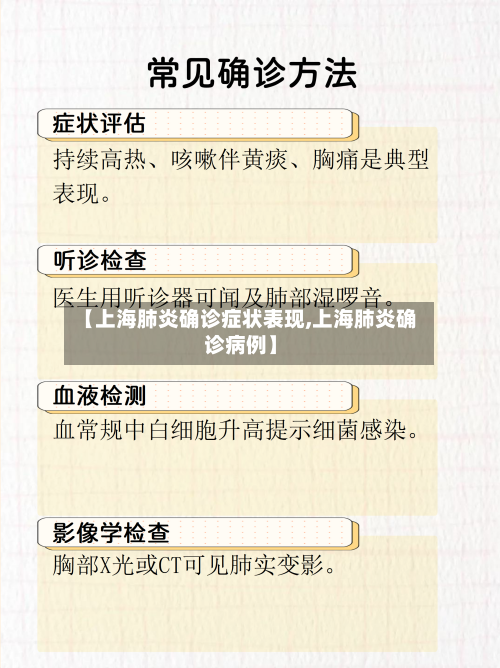 【上海肺炎确诊症状表现,上海肺炎确诊病例】