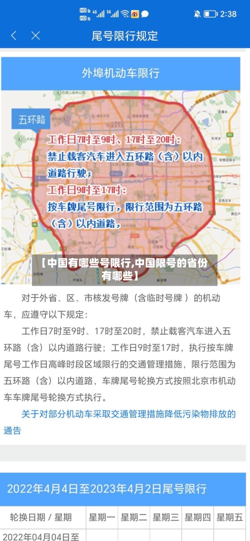 【中国有哪些号限行,中国限号的省份有哪些】