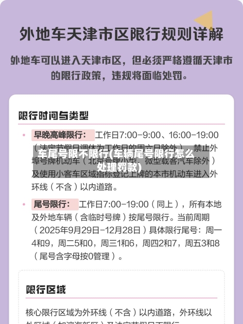 车尾号限不限行(车辆尾号限行怎么处理罚款)