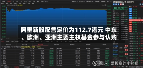 阿里新股配售定价为112.7港元 中东、欧洲、亚洲主要主权基金参与认购