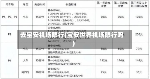 去宝安机场限行(宝安世界机场限行吗)