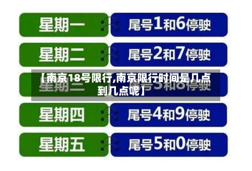 【南京18号限行,南京限行时间是几点到几点呢】
