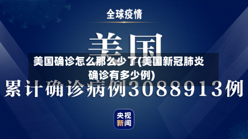 美国确诊怎么那么少了(美国新冠肺炎确诊有多少例)
