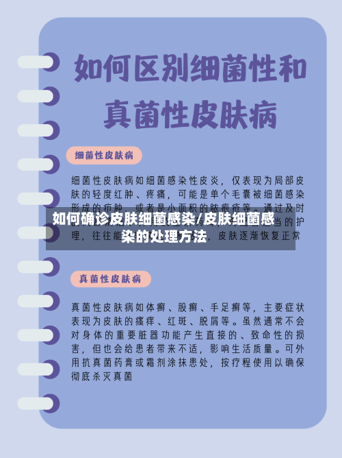 如何确诊皮肤细菌感染/皮肤细菌感染的处理方法