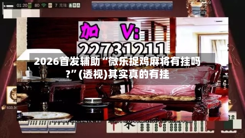 2026首发辅助“微乐捉鸡麻将有挂吗?”(透视)其实真的有挂