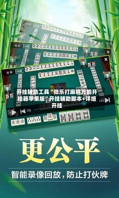 开挂辅助工具“微乐打麻将万能开挂器苹果版”开挂辅助脚本+详细开挂