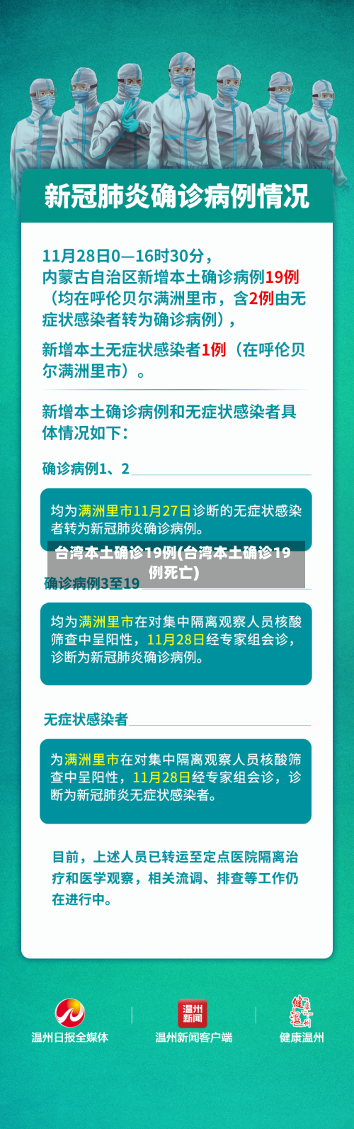 台湾本土确诊19例(台湾本土确诊19例死亡)