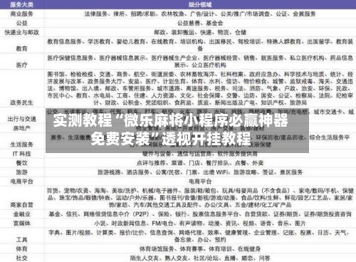 实测教程“微乐麻将小程序必赢神器免费安装”透视开挂教程