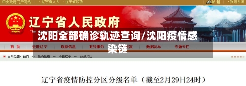 沈阳全部确诊轨迹查询/沈阳疫情感染链