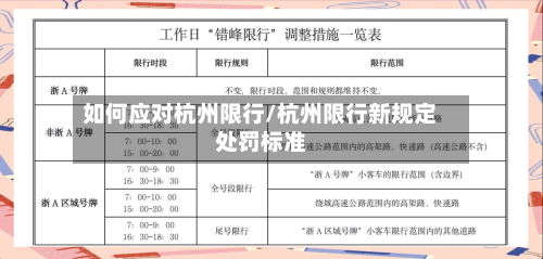 如何应对杭州限行/杭州限行新规定处罚标准
