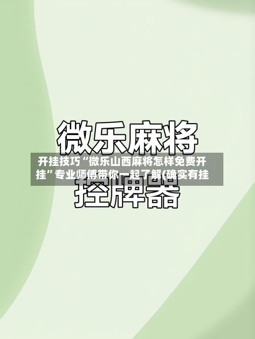 开挂技巧“微乐山西麻将怎样免费开挂”专业师傅带你一起了解(确实有挂