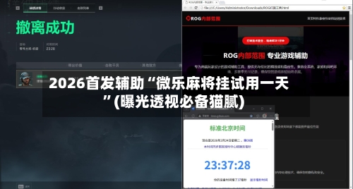 2026首发辅助“微乐麻将挂试用一天”(曝光透视必备猫腻)