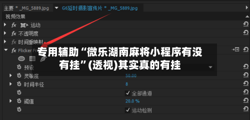 专用辅助“微乐湖南麻将小程序有没有挂”(透视)其实真的有挂