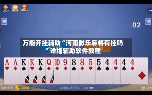 万能开挂辅助“河南微乐麻将有挂吗”详细辅助软件教程