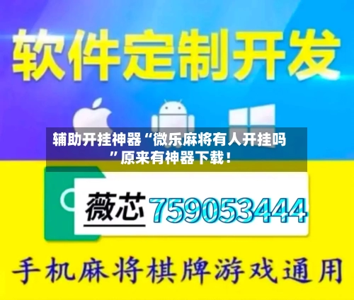 辅助开挂神器“微乐麻将有人开挂吗”原来有神器下载！