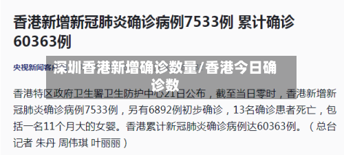 深圳香港新增确诊数量/香港今日确诊数