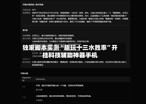 独家脚本实测“趣玩十三水胜率”开挂科技辅助神器手机