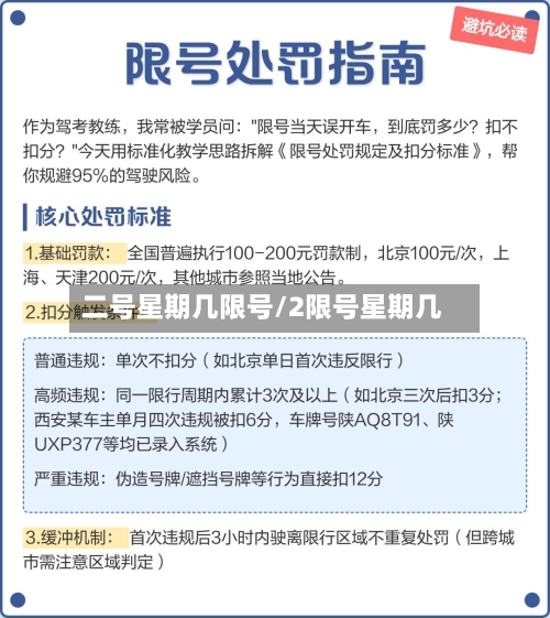 二号星期几限号/2限号星期几