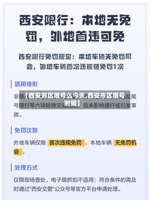 【西安郊区限号么今天,西安市区限号时间】