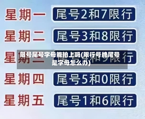 限号尾号字母能拍上吗(限行号牌尾号是字母怎么办)