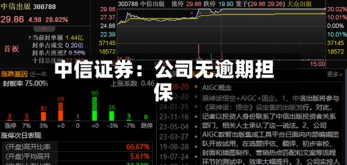中信证券:公司无逾期担保-第1张图片