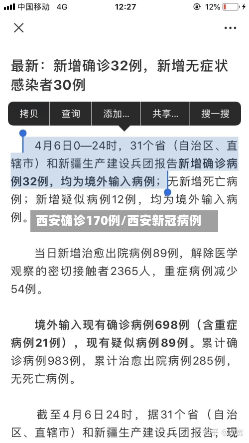 西安确诊170例/西安新冠病例