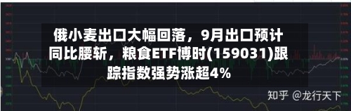 俄小麦出口大幅回落，9月出口预计同比腰斩，粮食ETF博时(159031)跟踪指数强势涨超4%