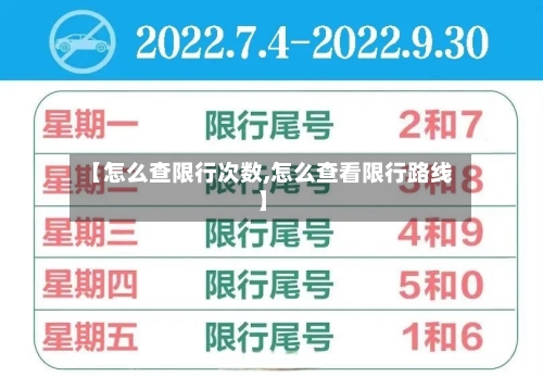 【怎么查限行次数,怎么查看限行路线】