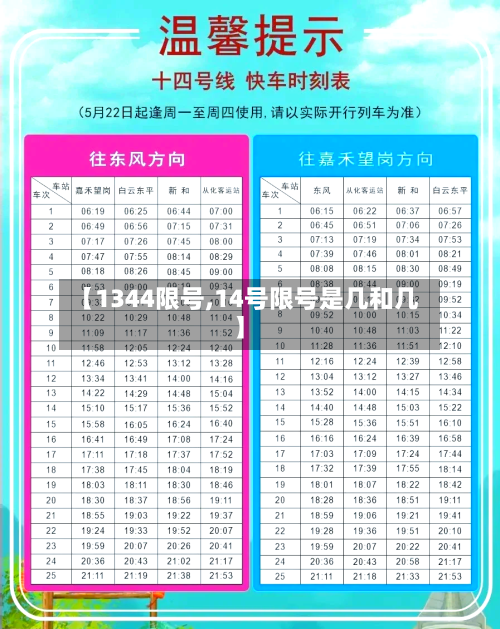【1344限号,14号限号是几和几】
