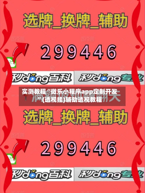 实测教程“微乐小程序app定制开发”(透视挂)辅助透视教程