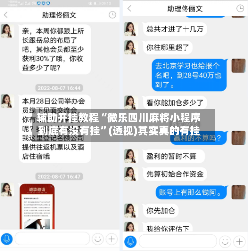 辅助开挂教程“微乐四川麻将小程序到底有没有挂”(透视)其实真的有挂