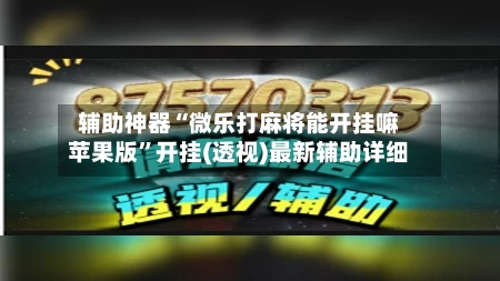 辅助神器“微乐打麻将能开挂嘛苹果版”开挂(透视)最新辅助详细