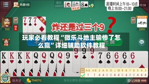 玩家必看教程“微乐斗地主输惨了怎么赢”详细辅助软件教程