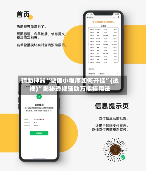 辅助神器“微信小程序如何开挂”(透视)”揭秘透视辅助万能挂用法