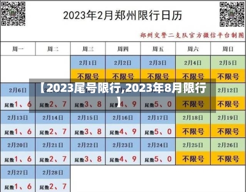 【2023尾号限行,2023年8月限行】