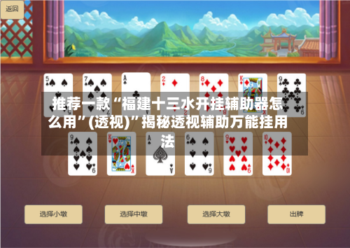 推荐一款“福建十三水开挂辅助器怎么用”(透视)”揭秘透视辅助万能挂用法