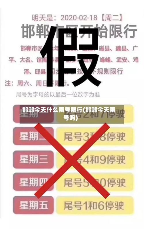 邯郸今天什么限号限行(邯郸今天限号吗)