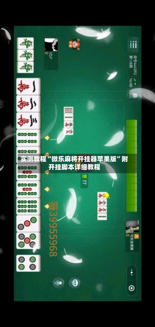 实测教程“微乐麻将开挂器苹果版”附开挂脚本详细教程