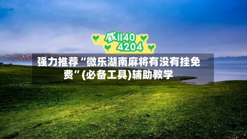 强力推荐“微乐湖南麻将有没有挂免费”(必备工具)辅助教学
