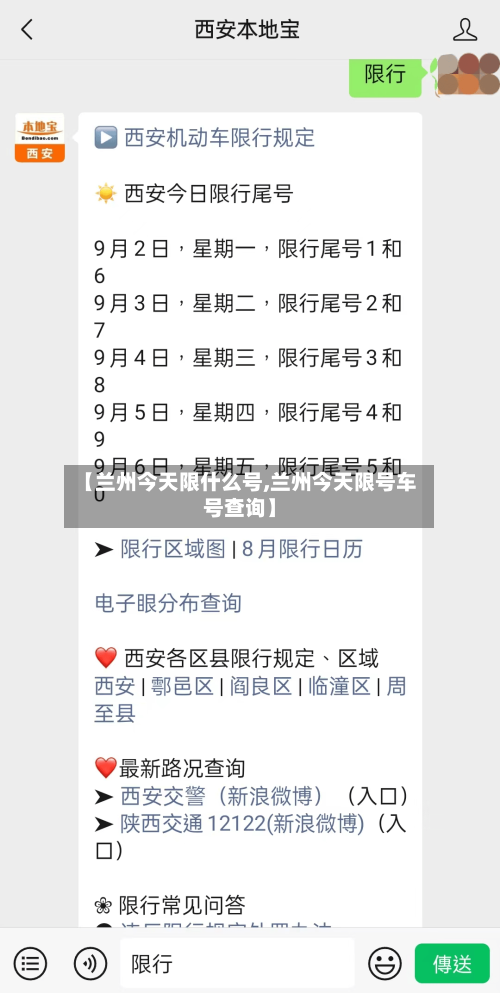 【兰州今天限什么号,兰州今天限号车号查询】