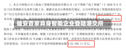 雄安首家具身智能企业登陆港交所
