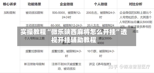 实操教程“微乐陕西麻将怎么开挂”透视开挂辅助教程